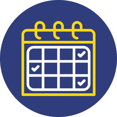 Takvim simgesi, vektör tasarımı