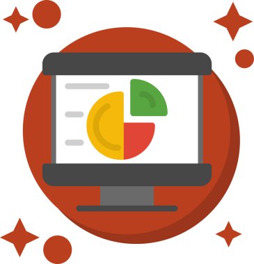 İş düz renkli simgeler.