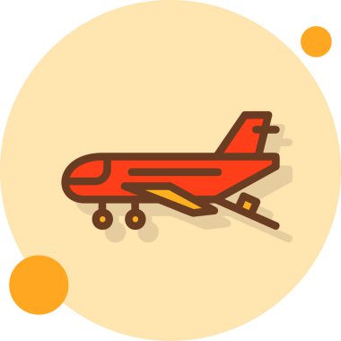 Uçak. Web simgesi basit illüstrasyon