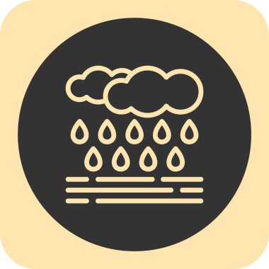 soyut arkaplanda izole edilmiş yağmur simgesi