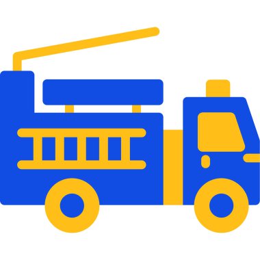 Kamyon vektör simgesi. düz renk illüstrasyonu.