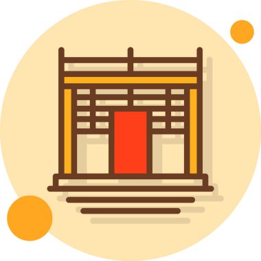 Bina. Web simgesi basit illüstrasyon