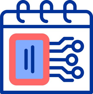 Takvim simgesi vektör illüstrasyonu