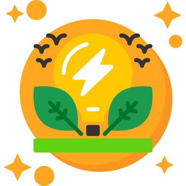 Bir bitki simgesinin vektör illüstrasyonu