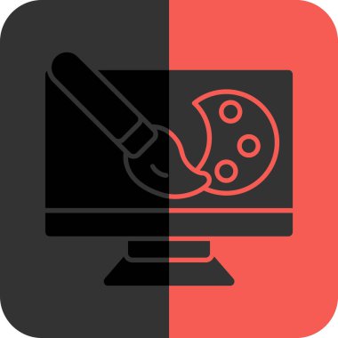 Bir kahvenin modern simgesinin vektör çizimi