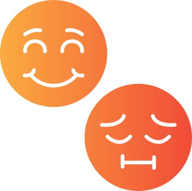 üzgün emoji simgesi, vektör illüstrasyonu