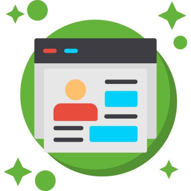 tarayıcı içeriği simgesi düz biçimli