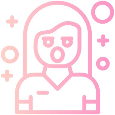 Kadın Avatar. Basit illüstrasyon