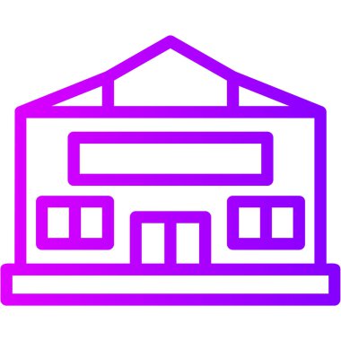 Modern yapı simgesinin vektör illüstrasyonu