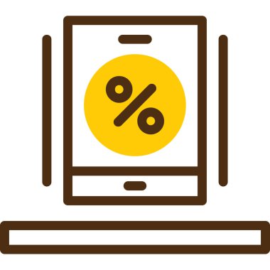 mobil indirimli ikon vektör çizimi