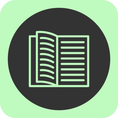 Kitap simgesini aç. vektör illüstrasyonu