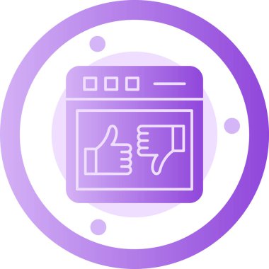 Başparmağını kaldır. Web simgesi basit illüstrasyon