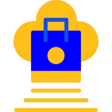 bulut depolama simgesi, vektör illüstrasyonu