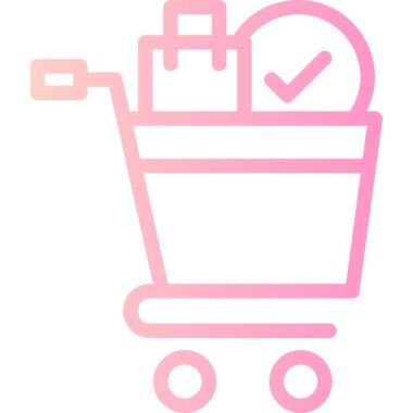 El arabası. Web simgesi basit illüstrasyon