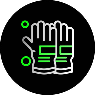 Eldiven simgesiyle el, taslak biçimi