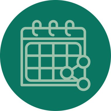 Takvim simgesi vektör illüstrasyonu