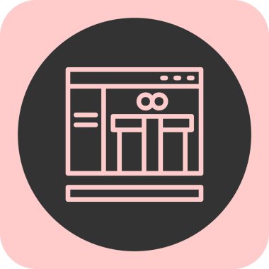 sunucu vektör illüstrasyon simgesi