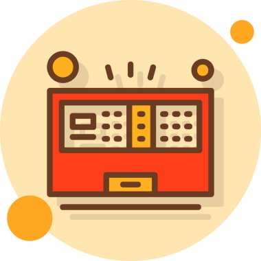 makine makine simgesi ile doldurulmuş dış hat biçimi