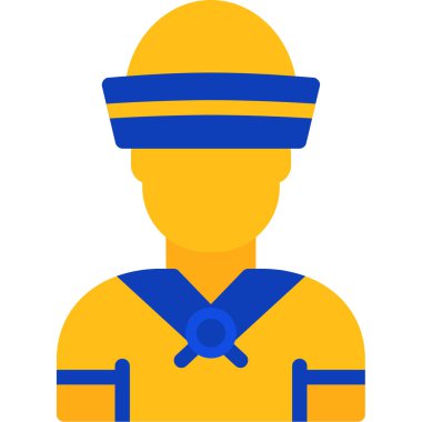 Sarı yaylı bir çizgi film karakterinin vektör çizimi