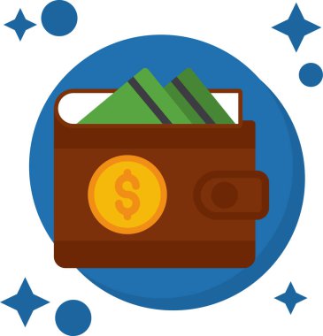 nakit kredi kartı simgesi düz stil