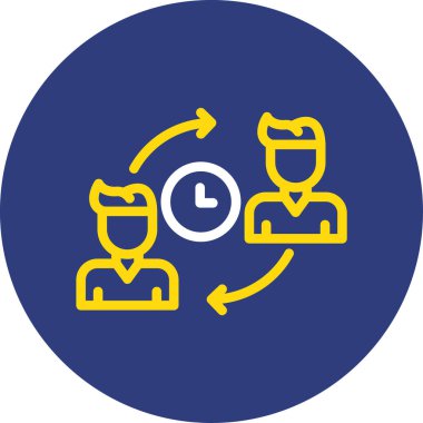 Zaman simgesi vektör illüstrasyonu