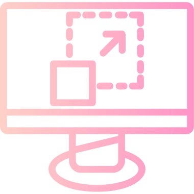 Bilgisayar. Web simgesi basit illüstrasyon