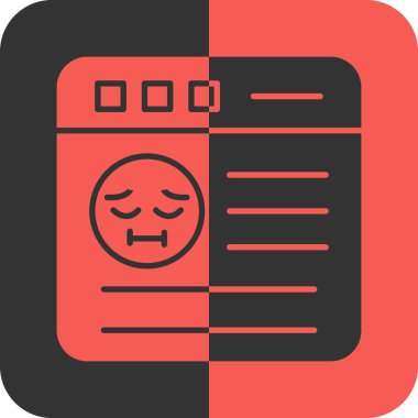 Üzücü simge vektör illüstrasyonu