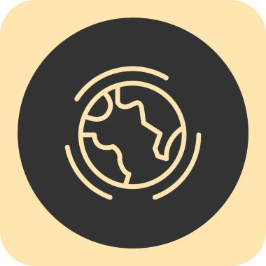 dünya simgesi, vektör illüstrasyonu