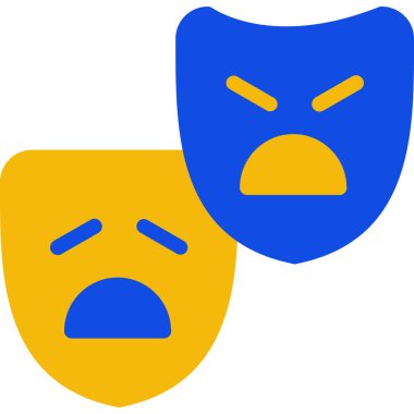 Maske. Web simgesi basit illüstrasyon