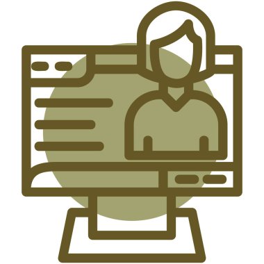 İnternet web güvenlik simgesi ana hat biçiminde