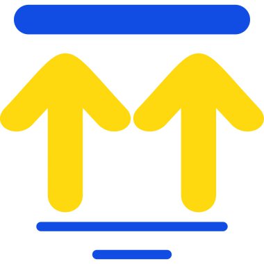 yukarı ok simgesi, vektör illüstrasyonu