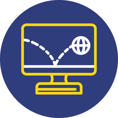 Bilgisayar. Web simgesi basit illüstrasyon