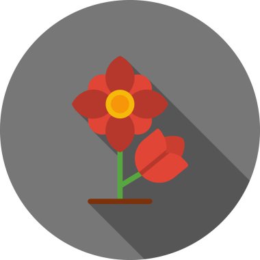 Çiçek ikonu. vektör illüstrasyonu