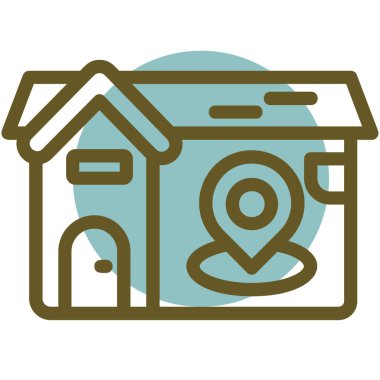 Ev. Web simgesi basit illüstrasyon