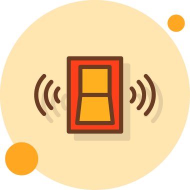 Kablosuz. Web simgesi basit illüstrasyon