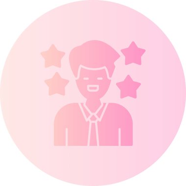 Saç stili olan avatar adam, trend vektör simgesi