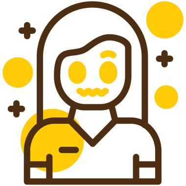 Cadılar Bayramı simgesi, vektör illüstrasyonu