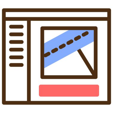 Tarayıcı. Web simgesi basit illüstrasyon