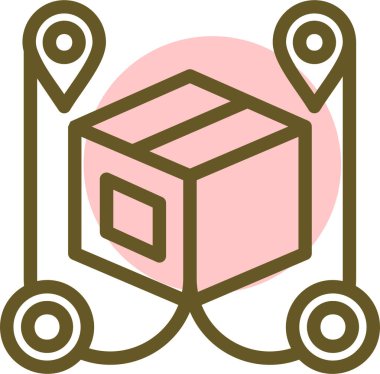 harita simgesi vektör illüstrasyonu