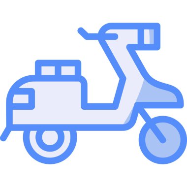 Motosiklet. Web simgesi basit illüstrasyon