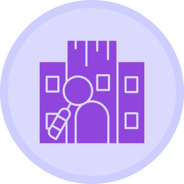 Bina. Web simgesi basit illüstrasyon