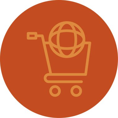 Sepet ikonu vektör illüstrasyonu