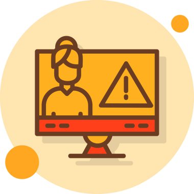 Uyarı. Web simgesi basit illüstrasyon