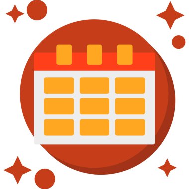 Takvim simgesi, vektör çizimi