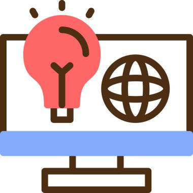 Bilgisayar. Web simgesi basit illüstrasyon