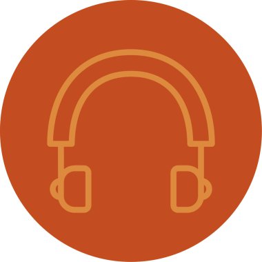 Kulaklıklar için vektör modern düz simge