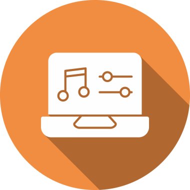 Müzik simgesi vektör illüstrasyonu