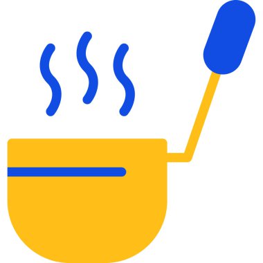 tava pişirme simgesi düz stil