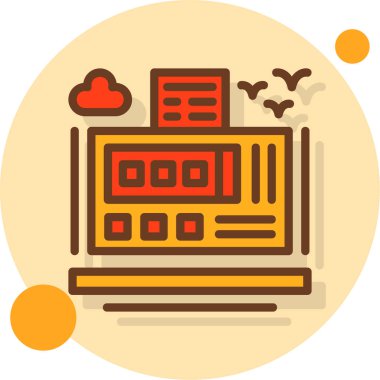 bulut depolama web simgesi, illüstrasyon