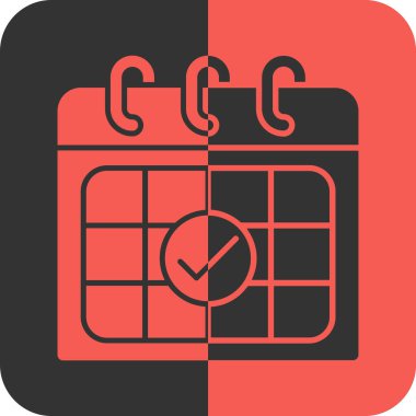 Takvim simgesinin vektör illüstrasyonu